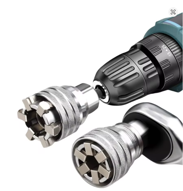 Adjustable Socket 3/8'' To 3/4'' Universal Sleeve 10-19mm Magic Socket Electric Drill Wrench Converter Power Hand Repair Tool