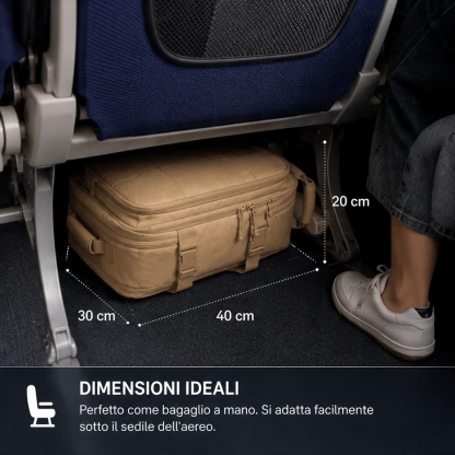 Zaino Bagaglio a Mano 40x30x20 cm con Sacche Sottovuoto e Pompa Manuale, Zaino da Viaggio Salvaspazio