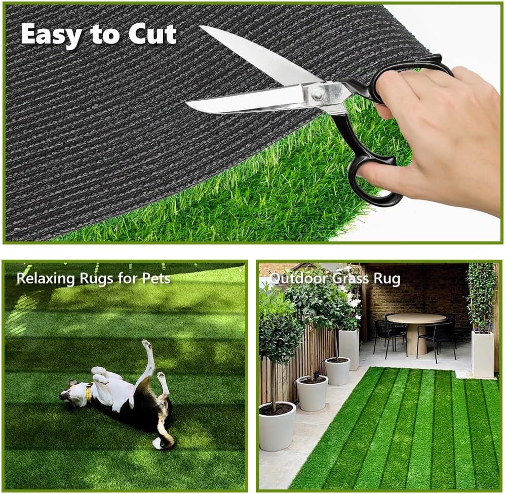 Prato Sintetico 25 x 1 m, Erba Artificiale di Alta Qualità, Aspetto Naturale, Resistente ai Raggi UV, Sistema Drenante, per Giardini, Terrazzi e Balconi