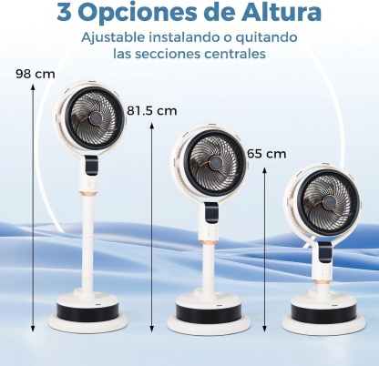 Ventilador de Pie con Nebulizador | Oscilación 90°, 8 Velocidades, Mando a Distancia y Temporizador