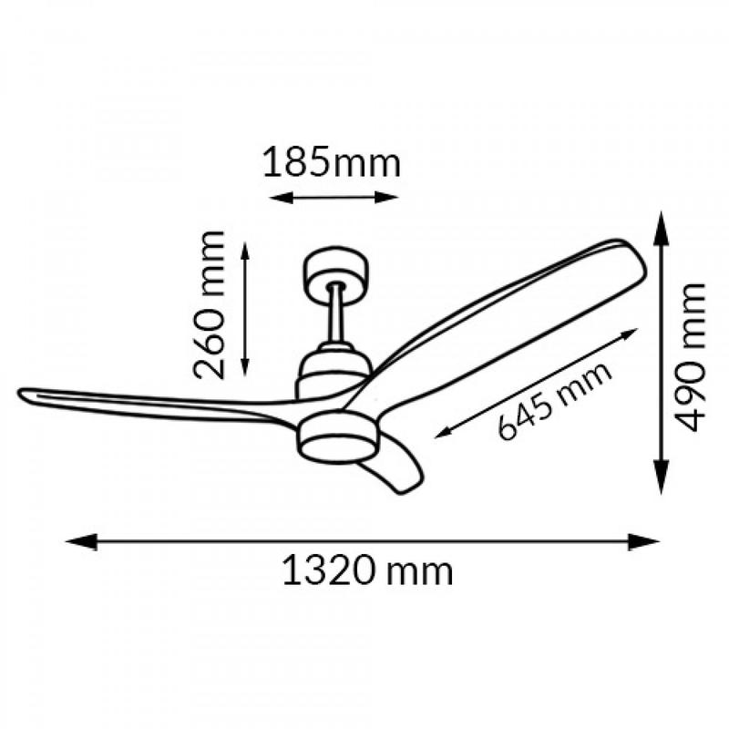 Ventilador de Techo LED | 6 Velocidades, Luz LED Regulable CCT, Mando a Distancia, Modo Verano/Invierno y Temporizador