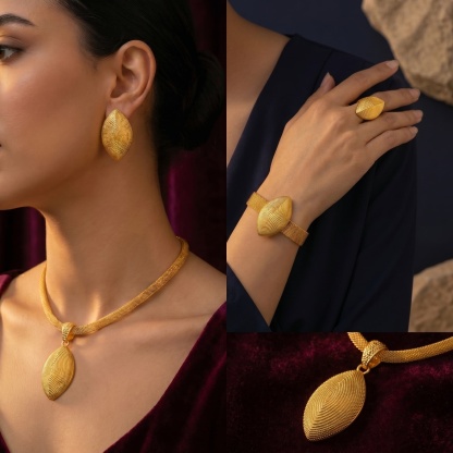 Gold-Tone Bold Luxe Jewelry Set, 4 Pcs
