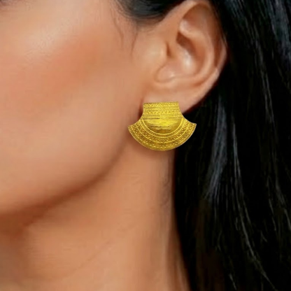 Gold-Tone Statement Fan Jewelry Set, 4 Pcs