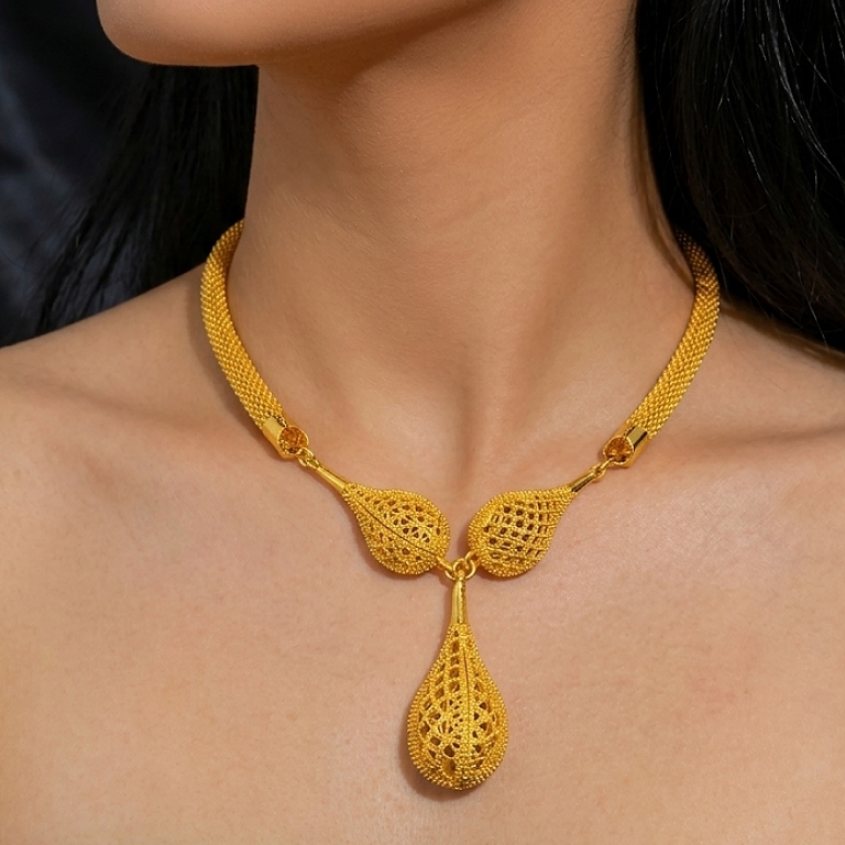 Gold-Tone Bold Round Medallion Jewelry Set, 4 Pcs