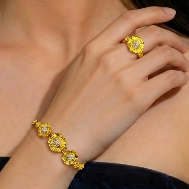 Gold-Tone Dubai Tassel Jewelry Set, 4 Pcs