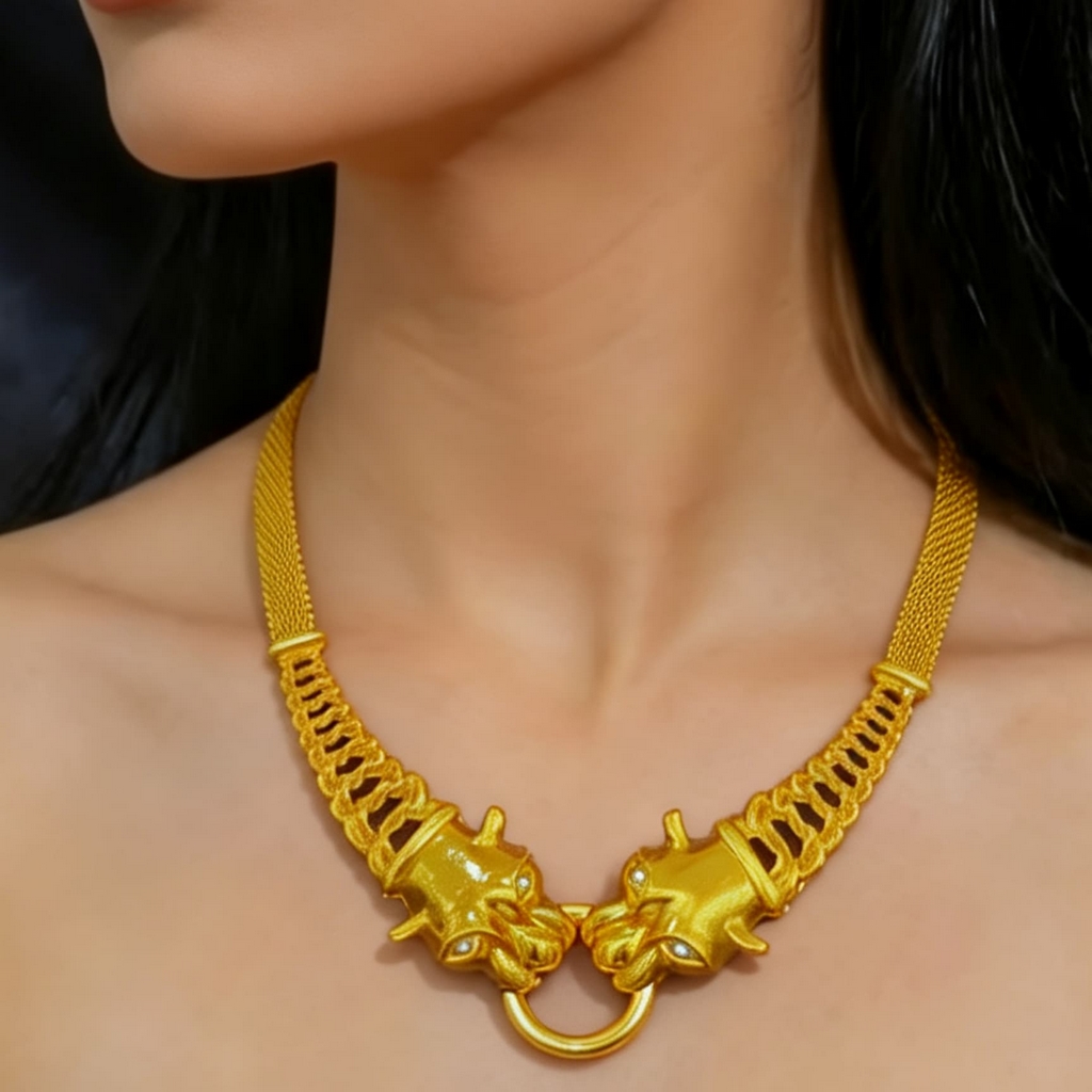Gold-Tone Animal Link Jewelry Set, 4 Pcs