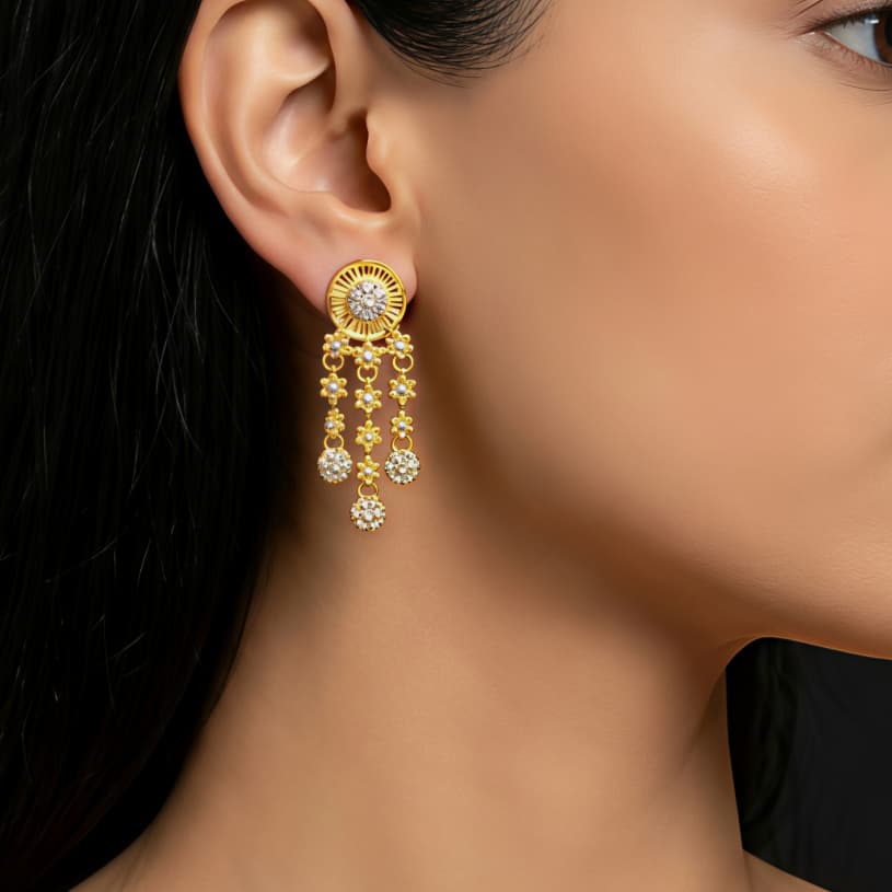 Gold-Tone Dubai Tassel Jewelry Set, 4 Pcs