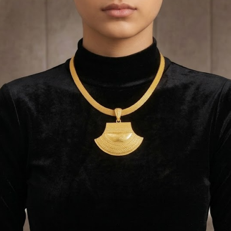 Gold-Tone Statement Fan Jewelry Set, 4 Pcs