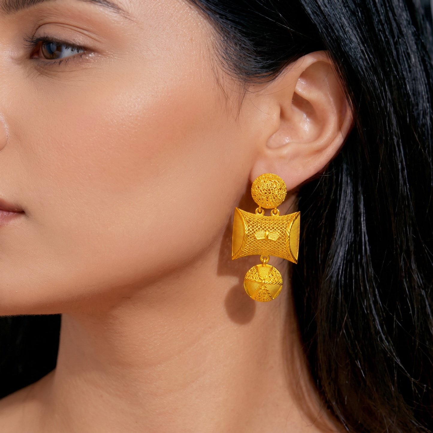 Gold-Tone Cushion Bow Pendant Jewelry Set, 3 Pcs