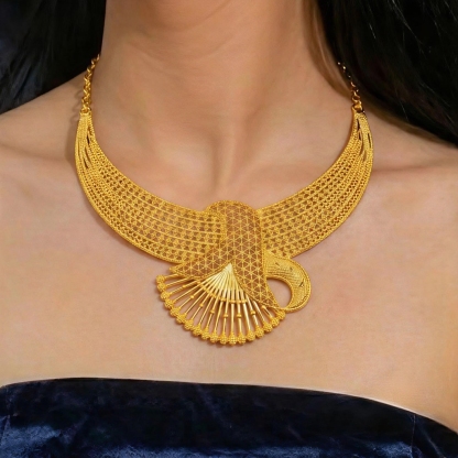 Gold-Tone Crescent Arc Jewelry Set, 4 Pcs