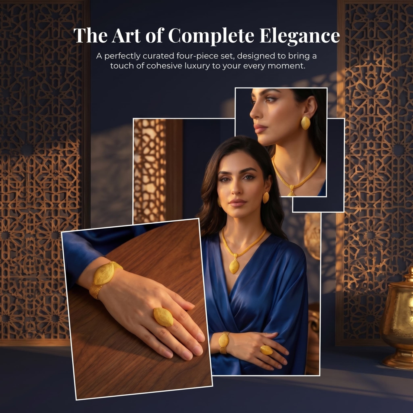 Gold-Tone Bold Luxe Jewelry Set, 4 Pcs
