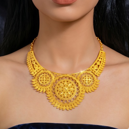 Gold-Tone Grand Blossom Jewelry Set, 4 Pcs