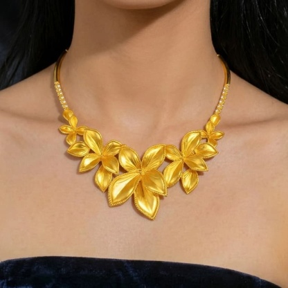 Gold-Tone Full Bloom Jewelry Set, 4 Pcs