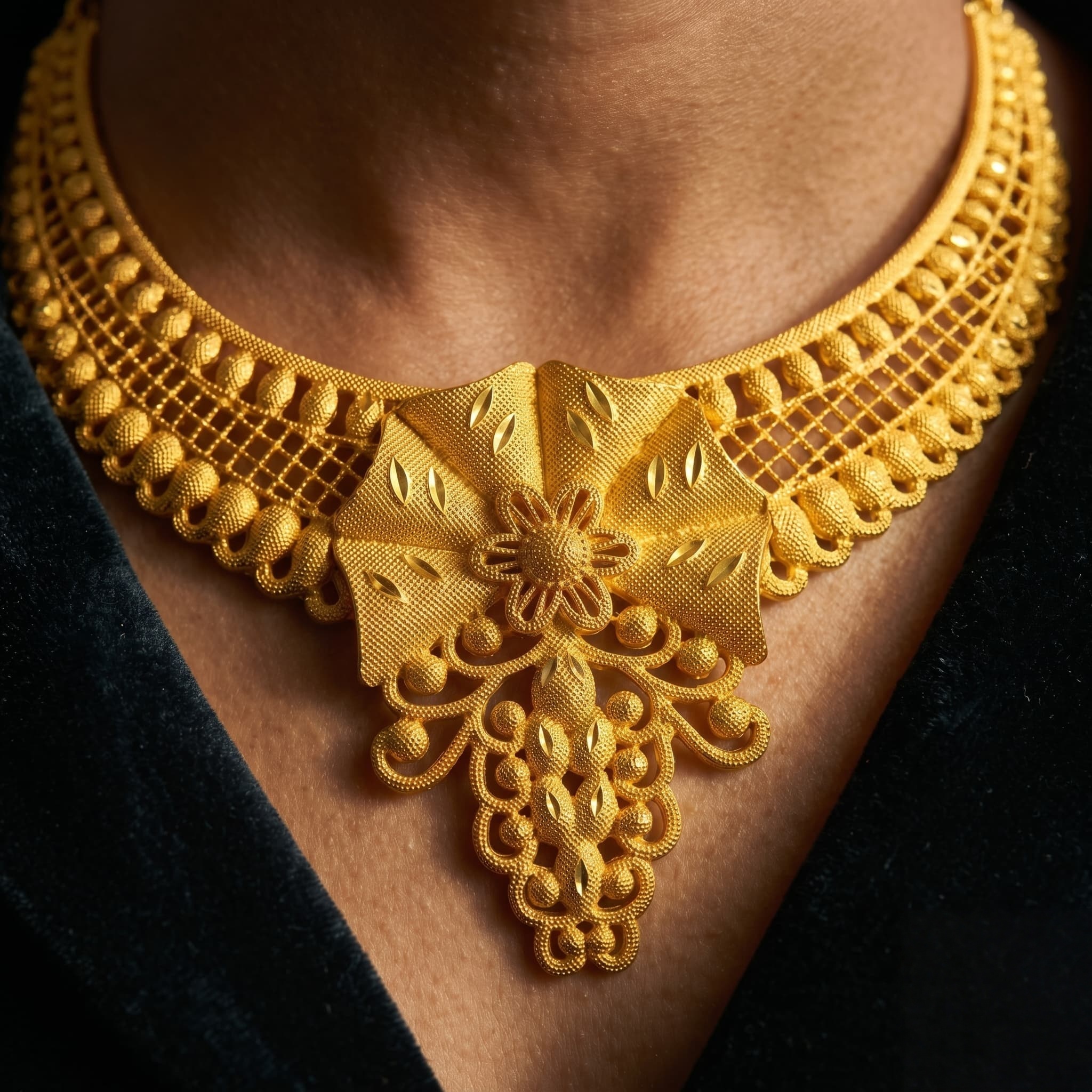 Gold-Tone Blossom & Fringe Jewelry Set, 4 Pcs