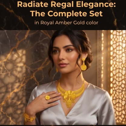 Gold-Tone Blossom & Fringe Jewelry Set, 4 Pcs