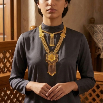 Gold-Tone Layered Blossom Jewelry Set, 4 Pcs