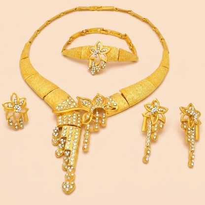 Gold-Tone Classic Arabian Jewelry Set, 4 Pcs