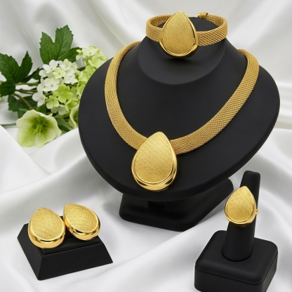 Gold-Tone Statement Pendant Jewelry Set, 4 Pcs