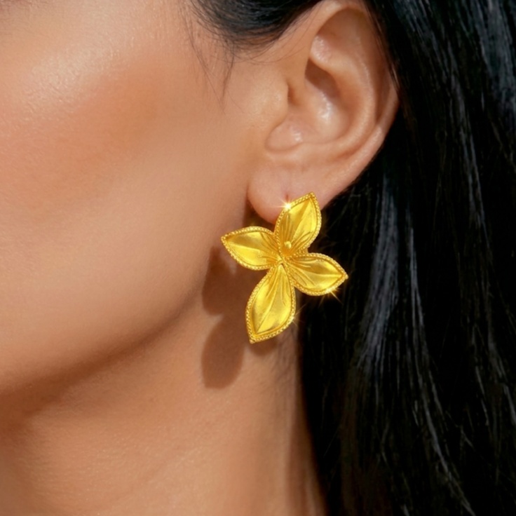 Gold-Tone Full Bloom Jewelry Set, 4 Pcs