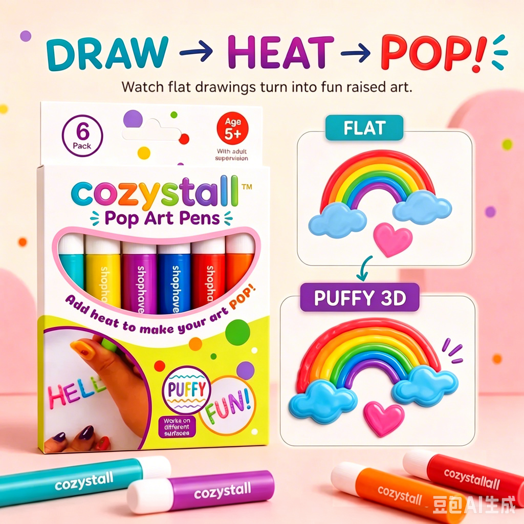 cozystall™ 3D Relief Art Pen – Turn Flat Drawings Into Touchable 3D Art