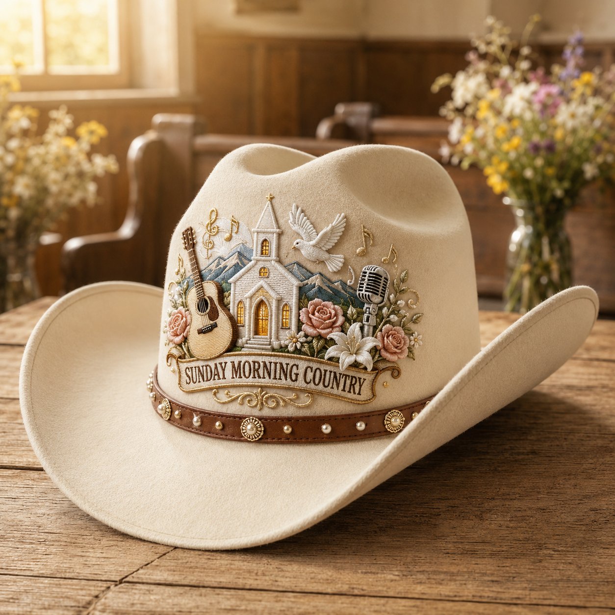 🕊️ Sunday Morning Country Head circumference 56-58cm(22-22.8 inch) ⏳ Last Day 49% OFF – 🤠 Queen of Country 1946–2026 Tribute Cowboy Hat Collection | Premium