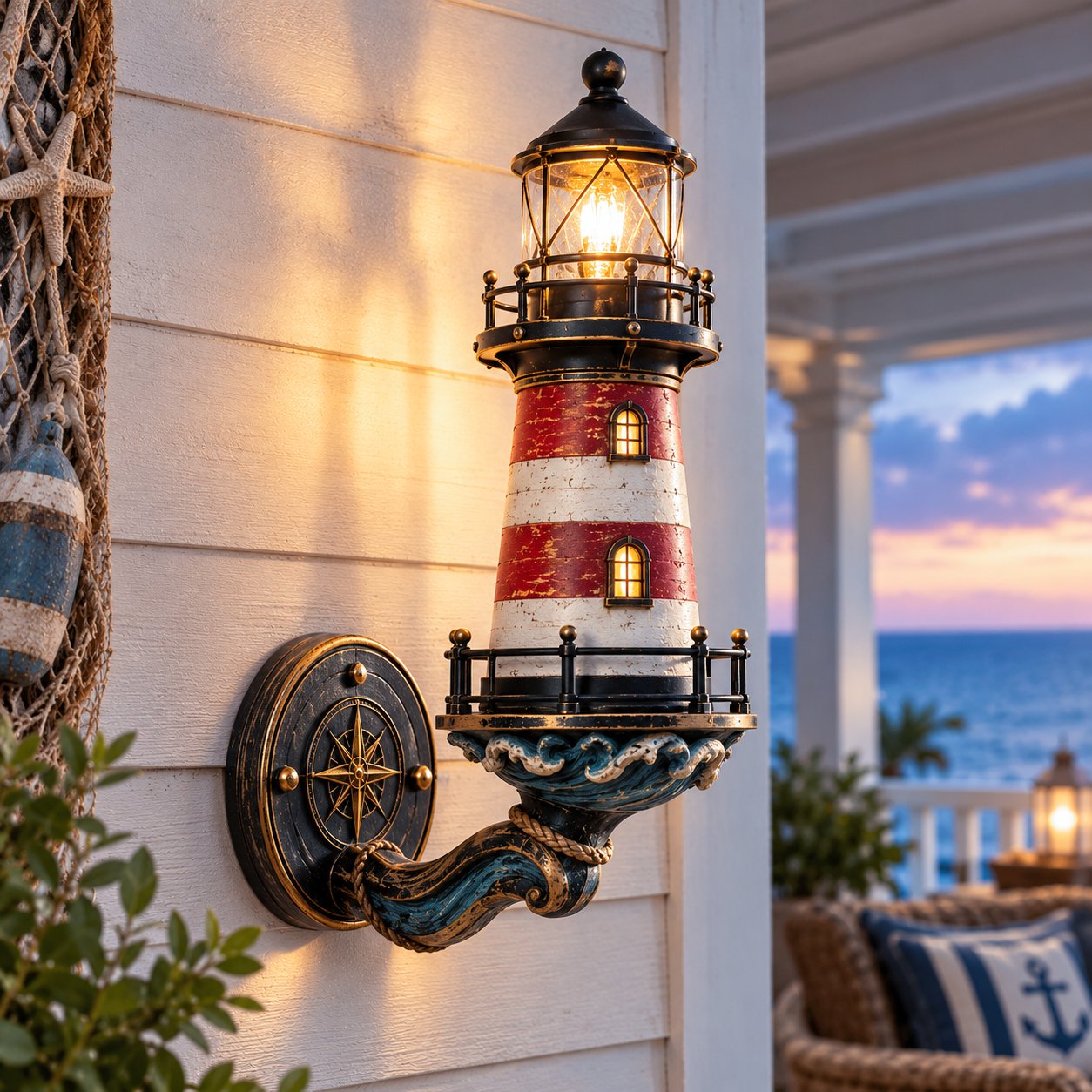 🌊Vintage Coastal Lighthouse Wall Light🌊
