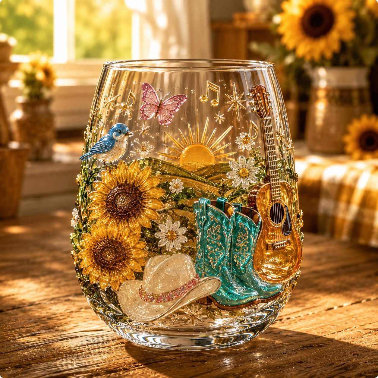 Tennessee Sunshine 3D glass