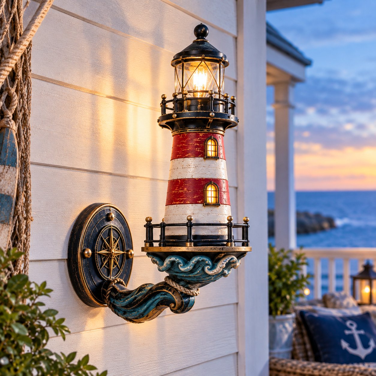 🌊Vintage Coastal Lighthouse Wall Light🌊