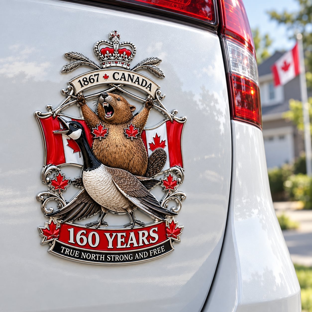 Buy 1 🍁Canada 160th Anniversary “True North Strong and Free” Tribute Metal Car Emblem