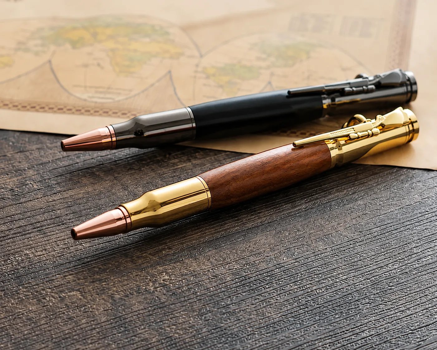 🖊Handcrafted by Jake Wilson🖊 Bolt Action Wooden Bullet Pen | Crafted From Real Wood & Bull