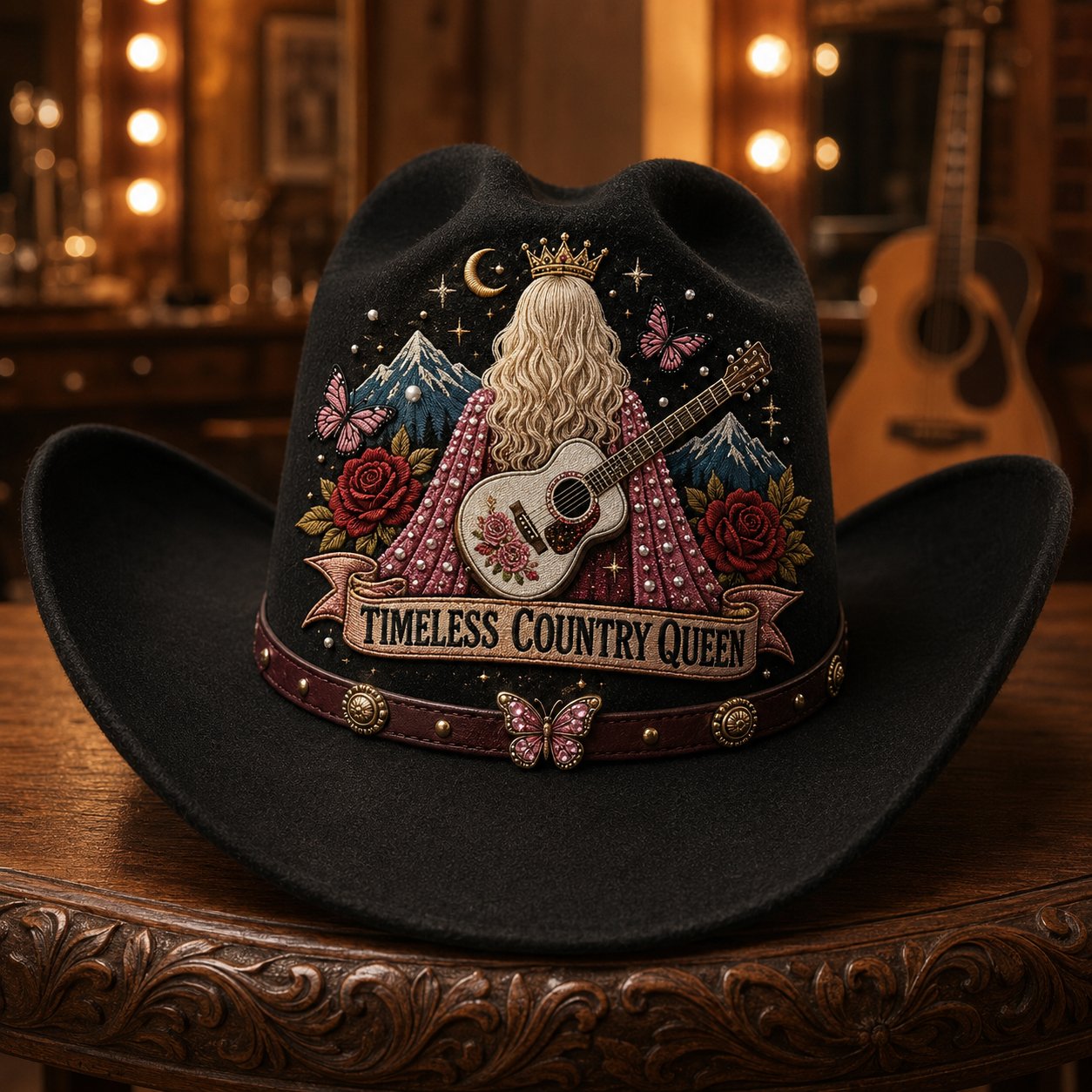 👑 Timeless Country Queen Head circumference 56-58cm(22-22.8 inch) ⏳ Last Day 49% OFF – 🤠 Queen of Country 1946–2026 Tribute Cowboy Hat Collection | Premium