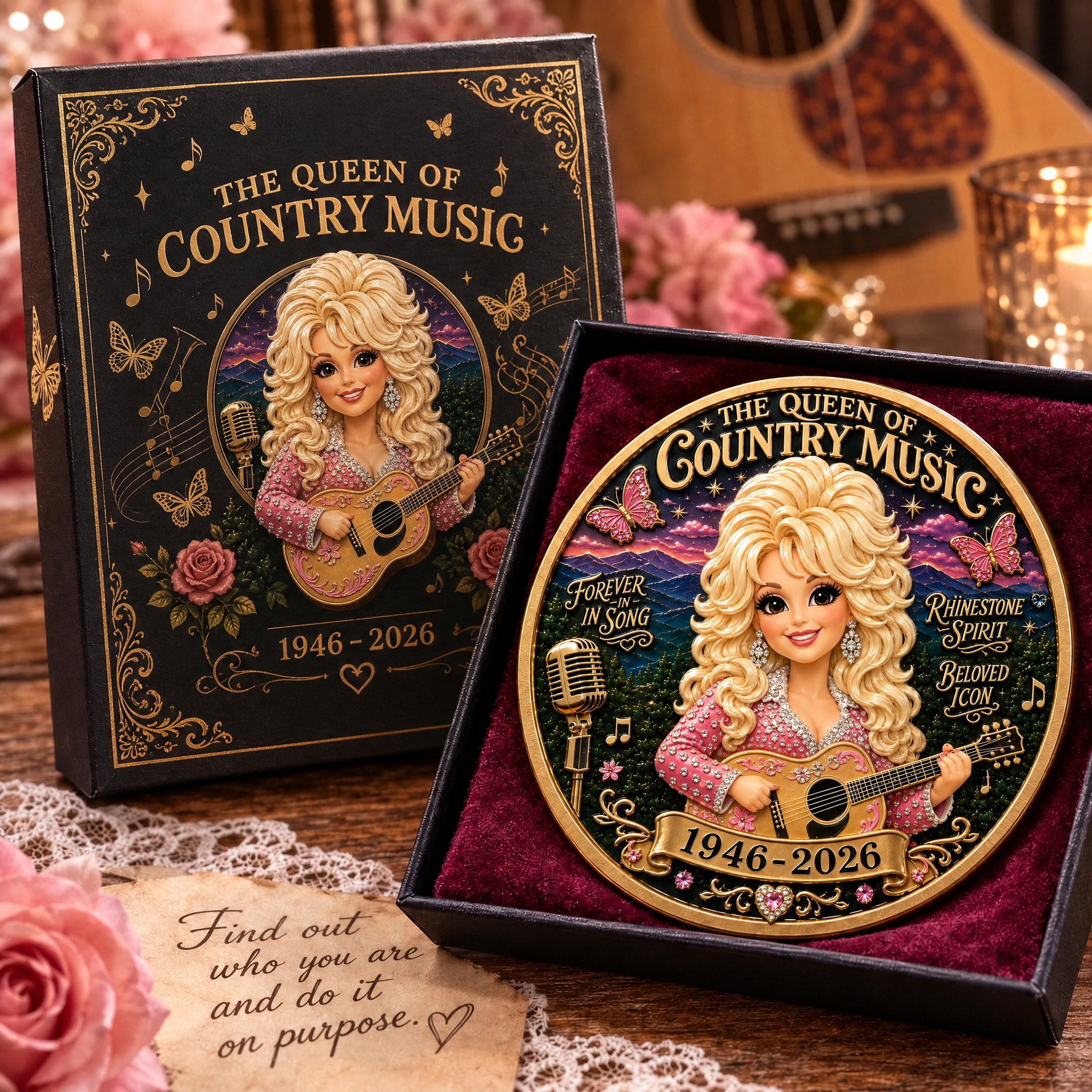 🎵 Dolly Parton Memorial Silver Coin 1946–2026 — Queen of Country Music Commemorative Colle