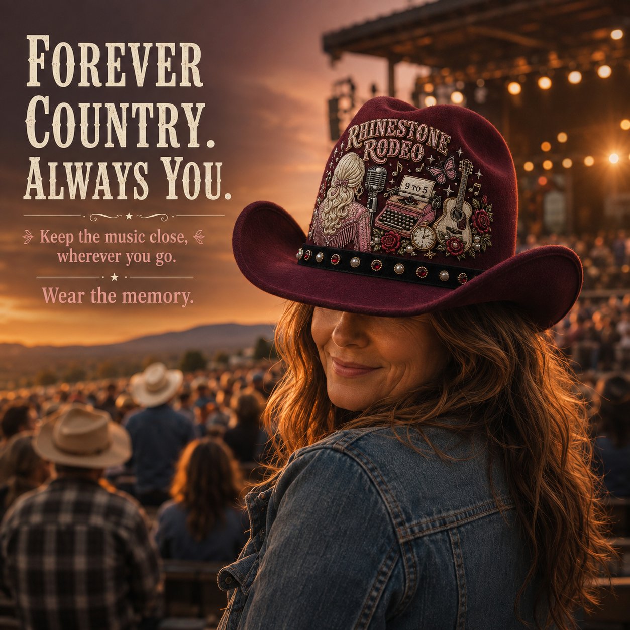 ⏳ Last Day 49% OFF – 🤠 Queen of Country 1946–2026 Tribute Cowboy Hat Collection | Premium