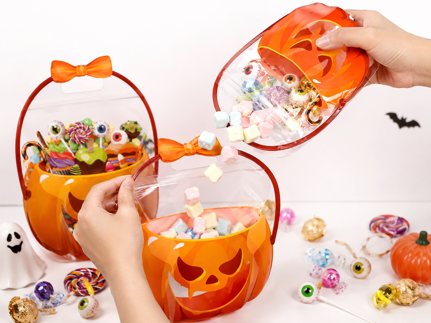 Halloween bag filled with treats