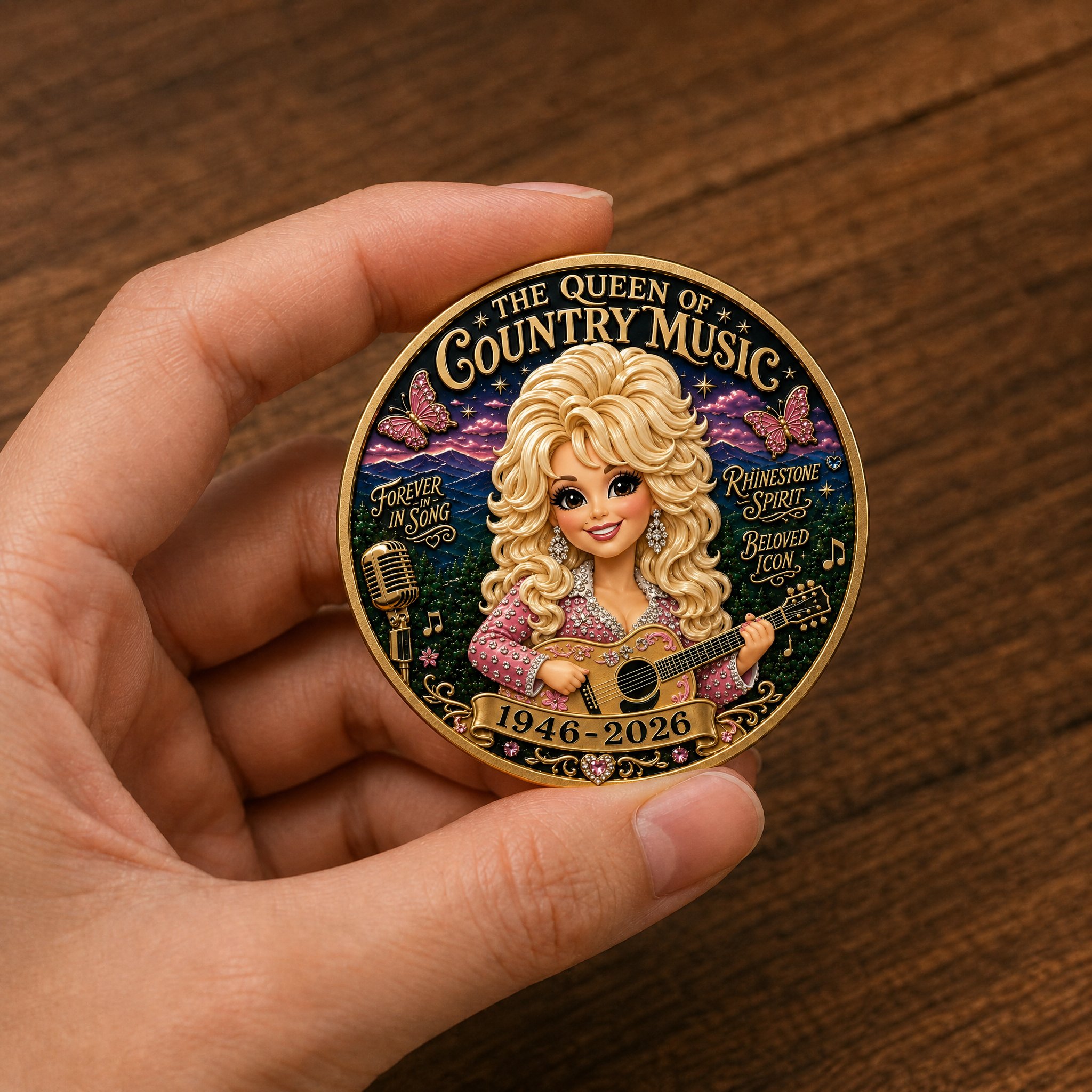 🎵 Dolly Parton Memorial Silver Coin 1946–2026 — Queen of Country Music Commemorative Colle