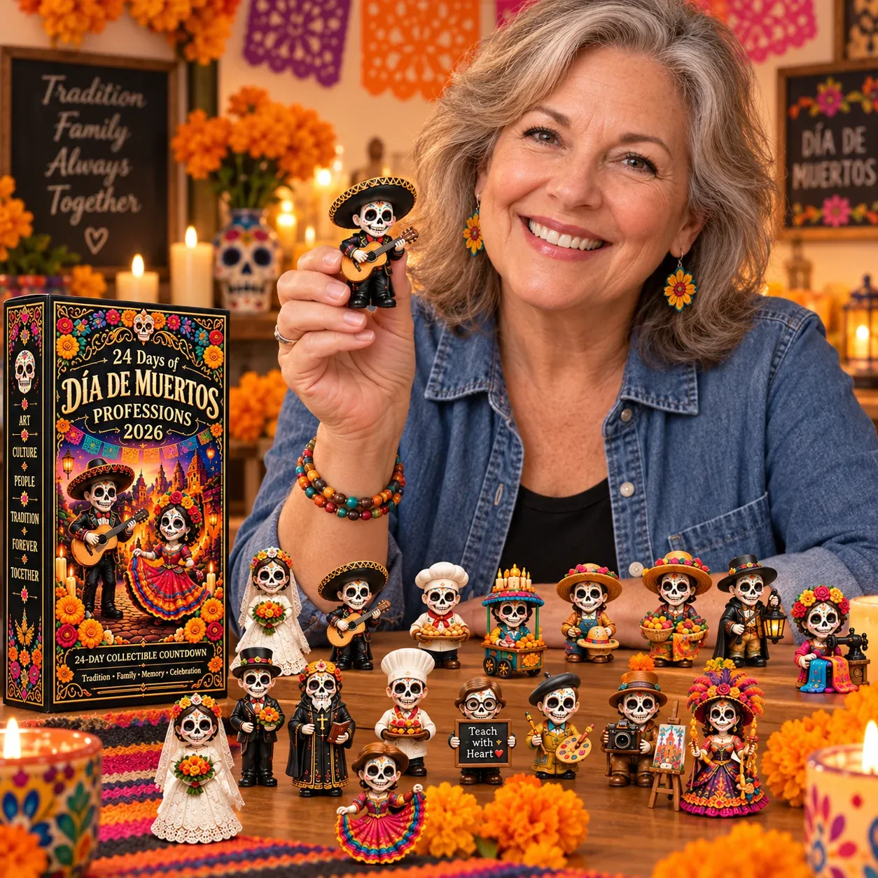 🧡💀 24 Days of Día de Muertos Professions Advent Calendar 2026 – 24 Unique Calavera Collect