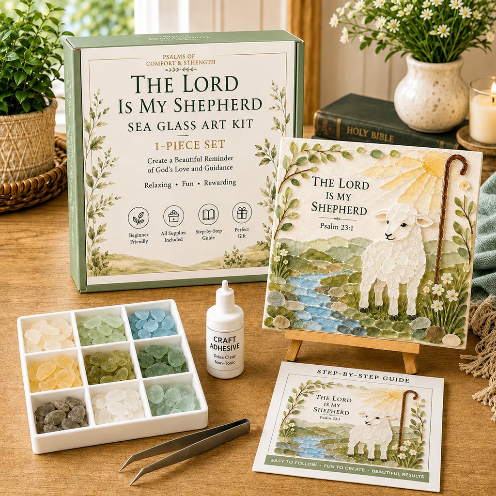 The Lord Is My Shepherd Sea Glass Art Kit