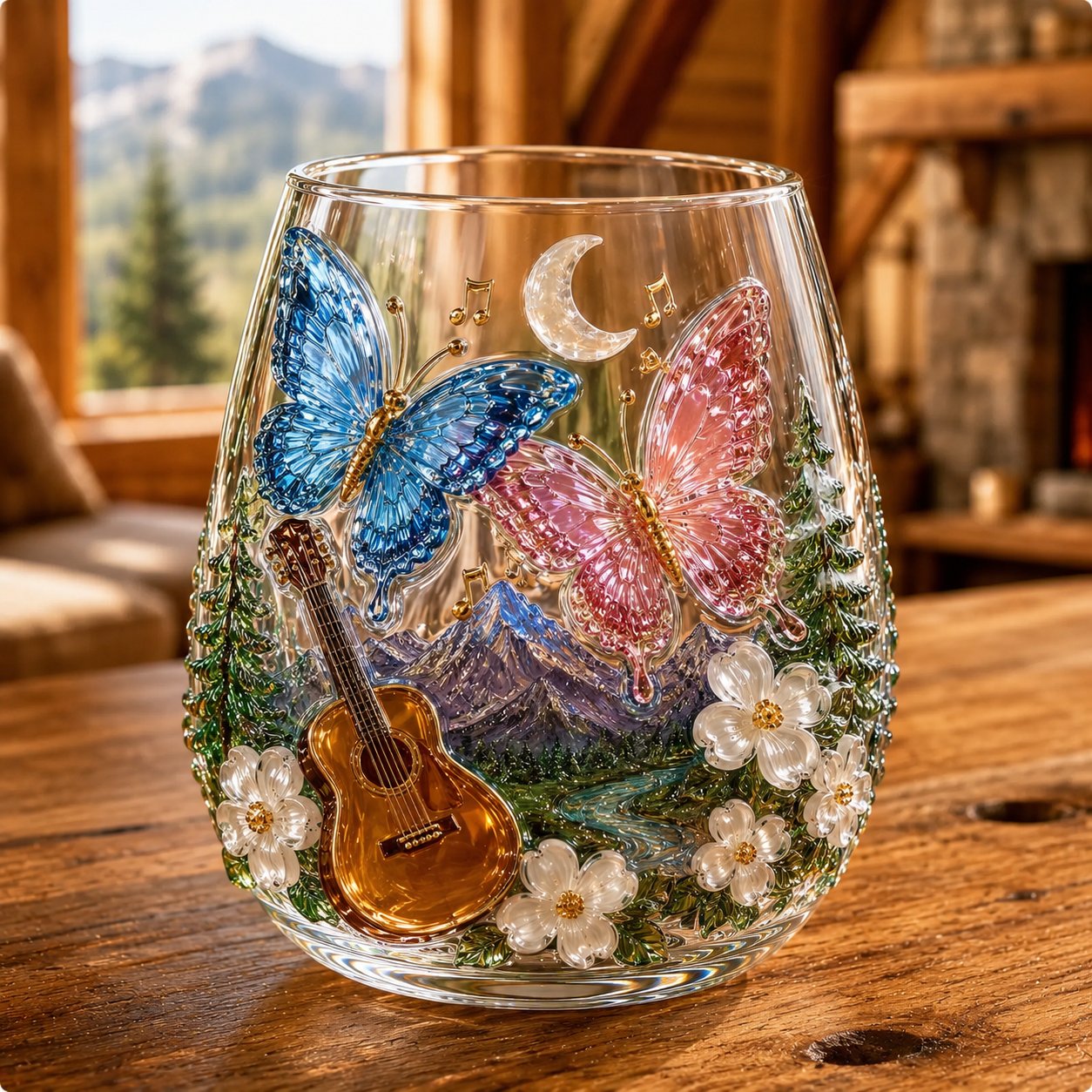 🦋 Mountain Melody Approximately 4 inches / 10 cm tall 🤠 Queen of Country 1946–2026 3D Glass Collection | 8 Dolly-Inspired Country Designs with R