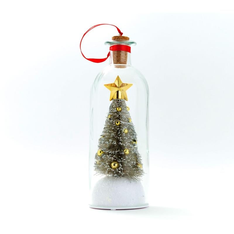 Silver 🔥Mr. Christmas  Christmas Tree Message In A Bottle