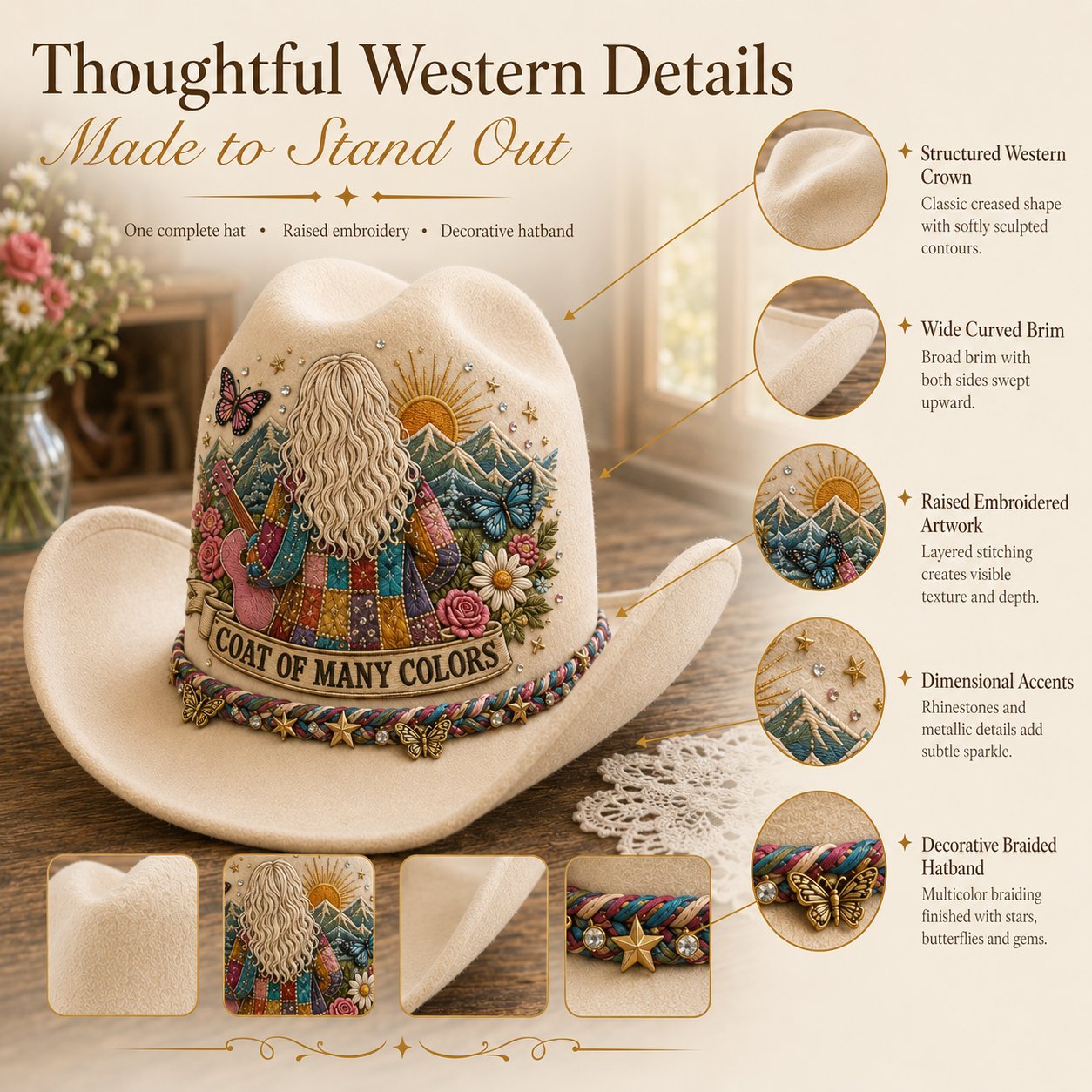 ⏳ Last Day 49% OFF – 🤠 Queen of Country 1946–2026 Tribute Cowboy Hat Collection | Premium