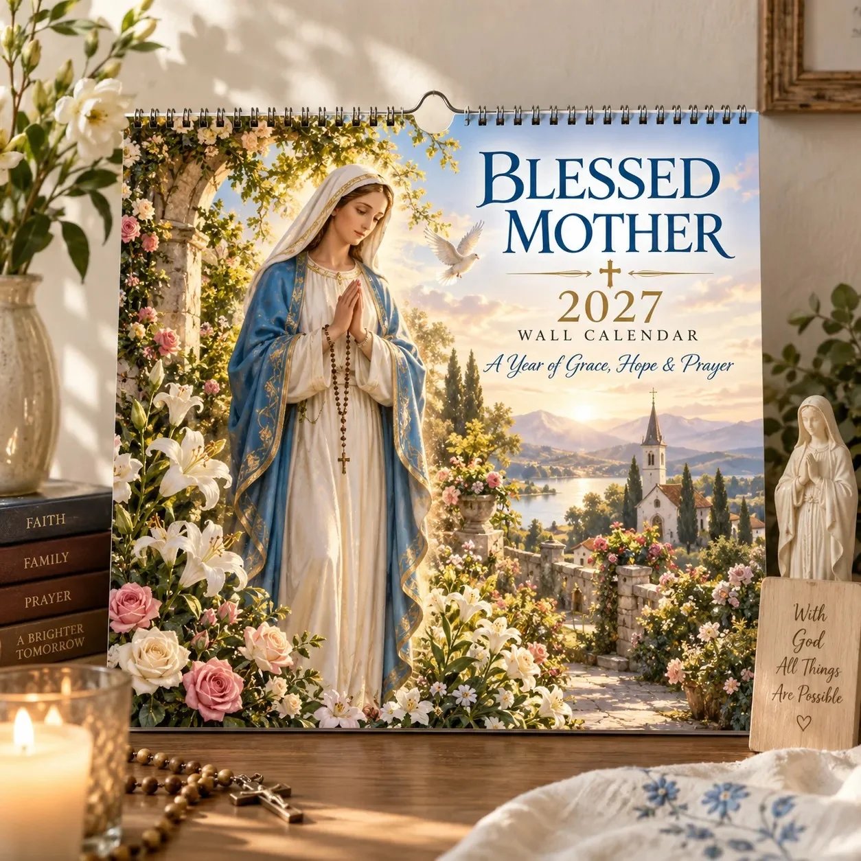 2027 Blessed Mother Wall Calendar – A Year of Grace, Hope & Prayer | Virgin Mary Christian