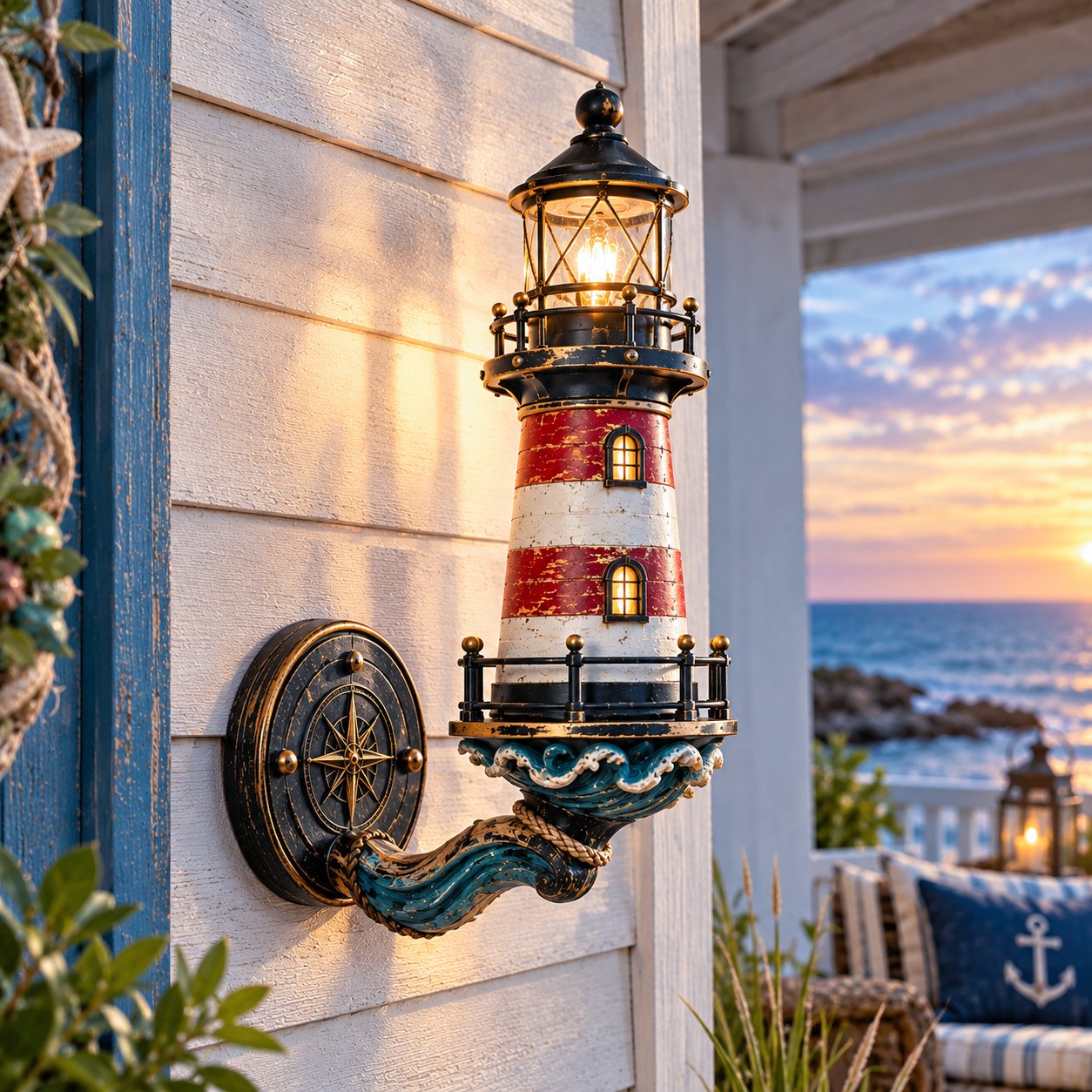 🌊Vintage Coastal Lighthouse Wall Light🌊