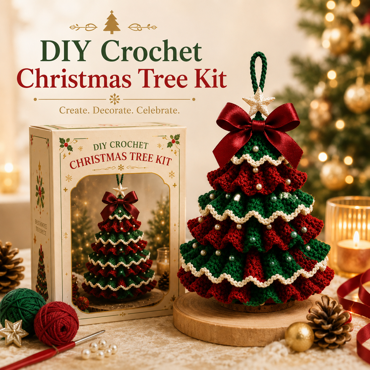 Create your own crochet Christmas tree