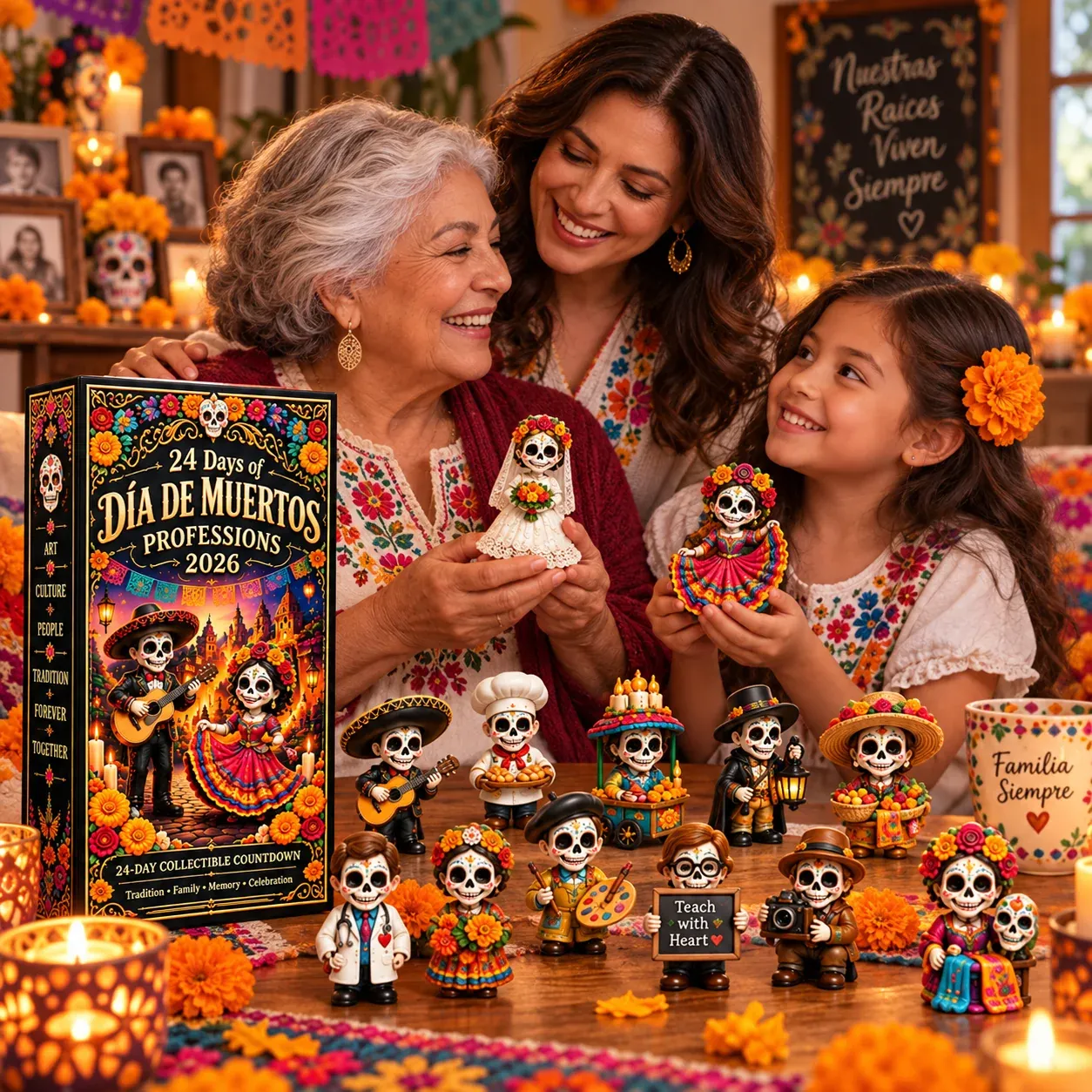 🧡💀 24 Days of Día de Muertos Professions Advent Calendar 2026 – 24 Unique Calavera Collect