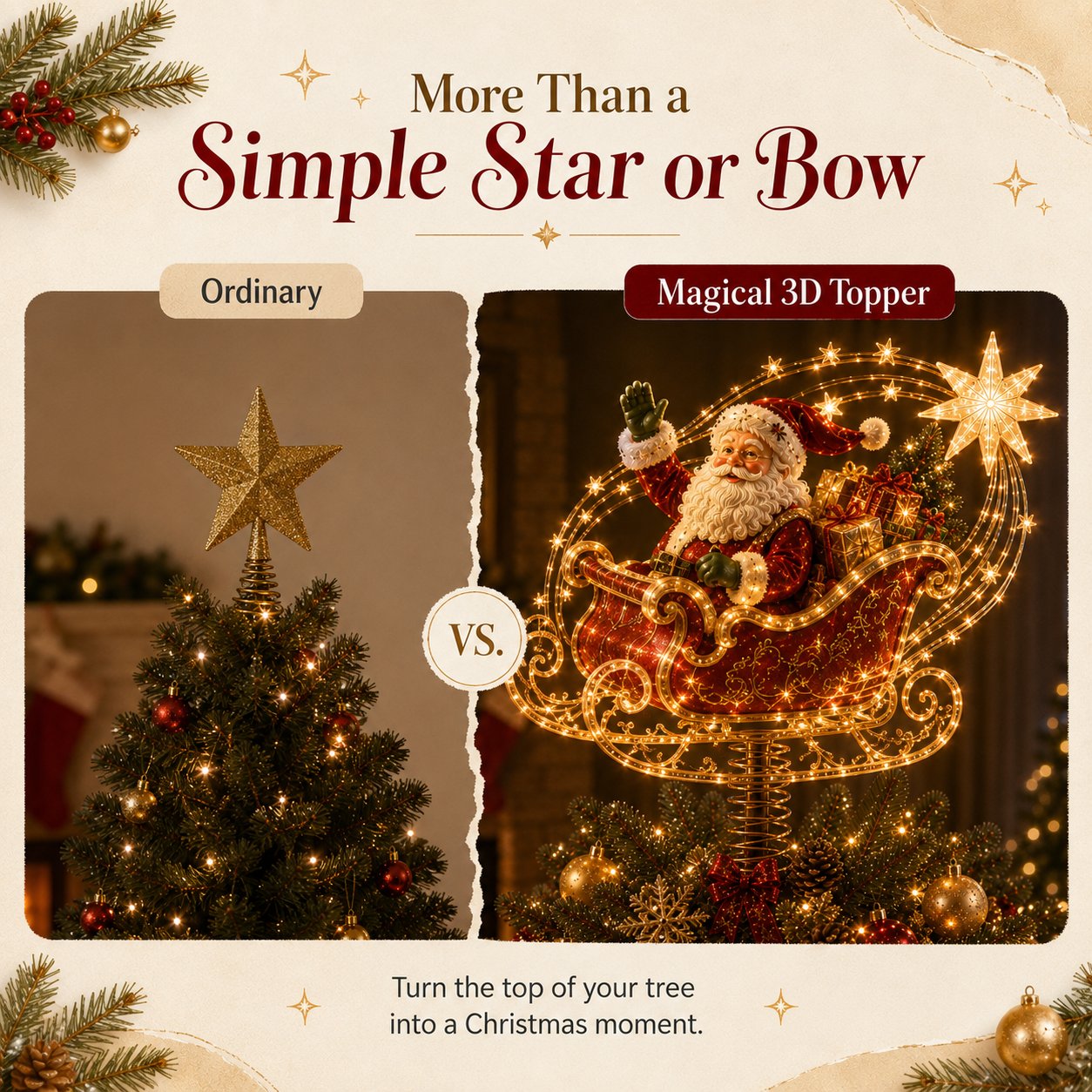 ⏳ Last Day 49% OFF – 🎅  Lighted Christmas Tree Topper Collection | 7 Festive Character Des