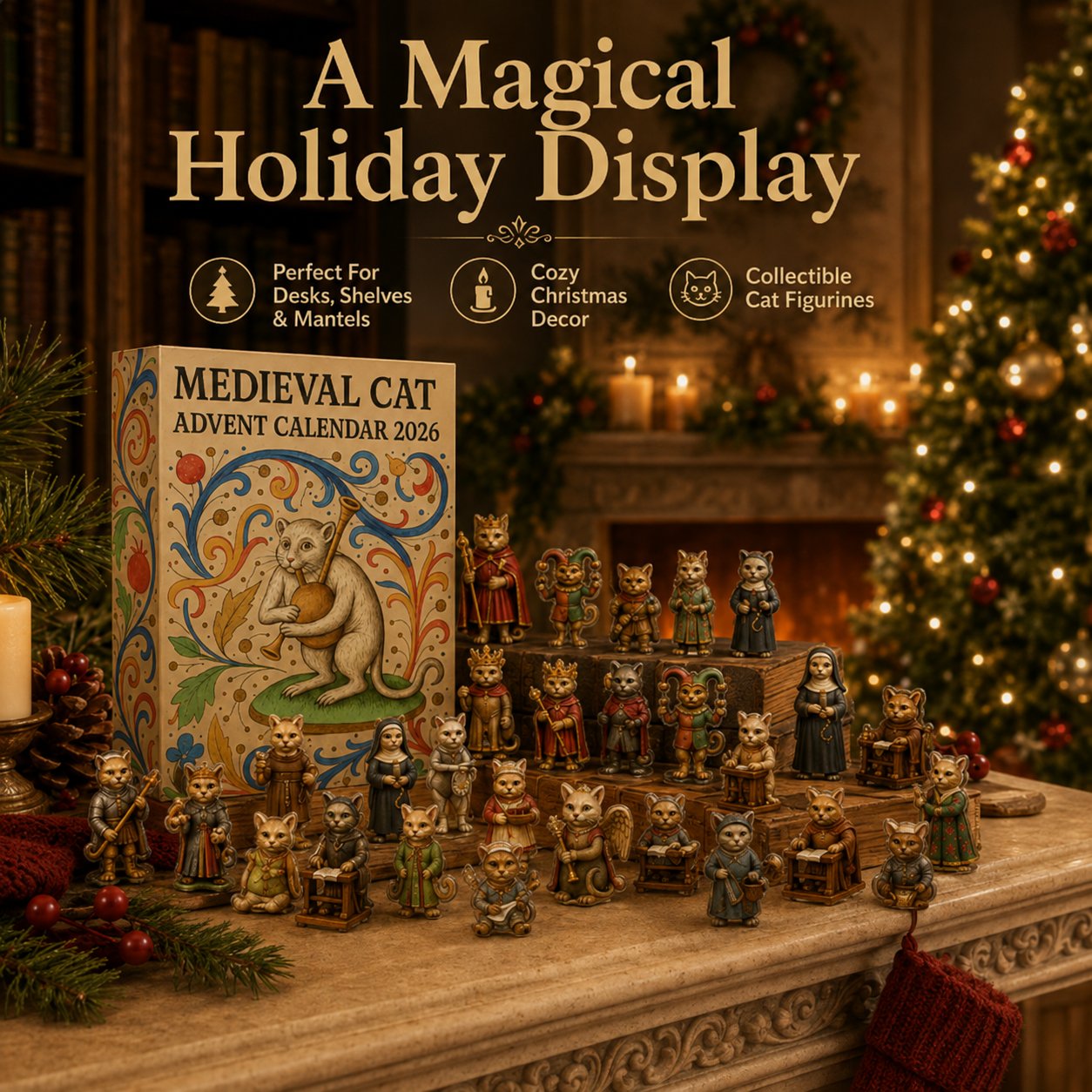 🔥Limited Edition, Only 100 Sets Left! - ✨Medieval Cat Advent Calendar 2026