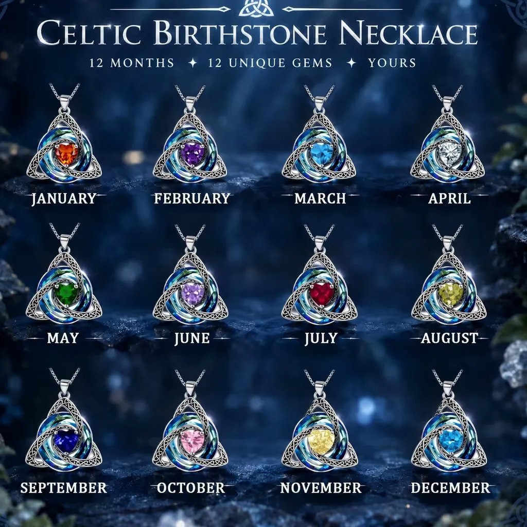 🎄LAST DAY 49% OFF -💥Birthstone Celtic Knot Necklace for Women