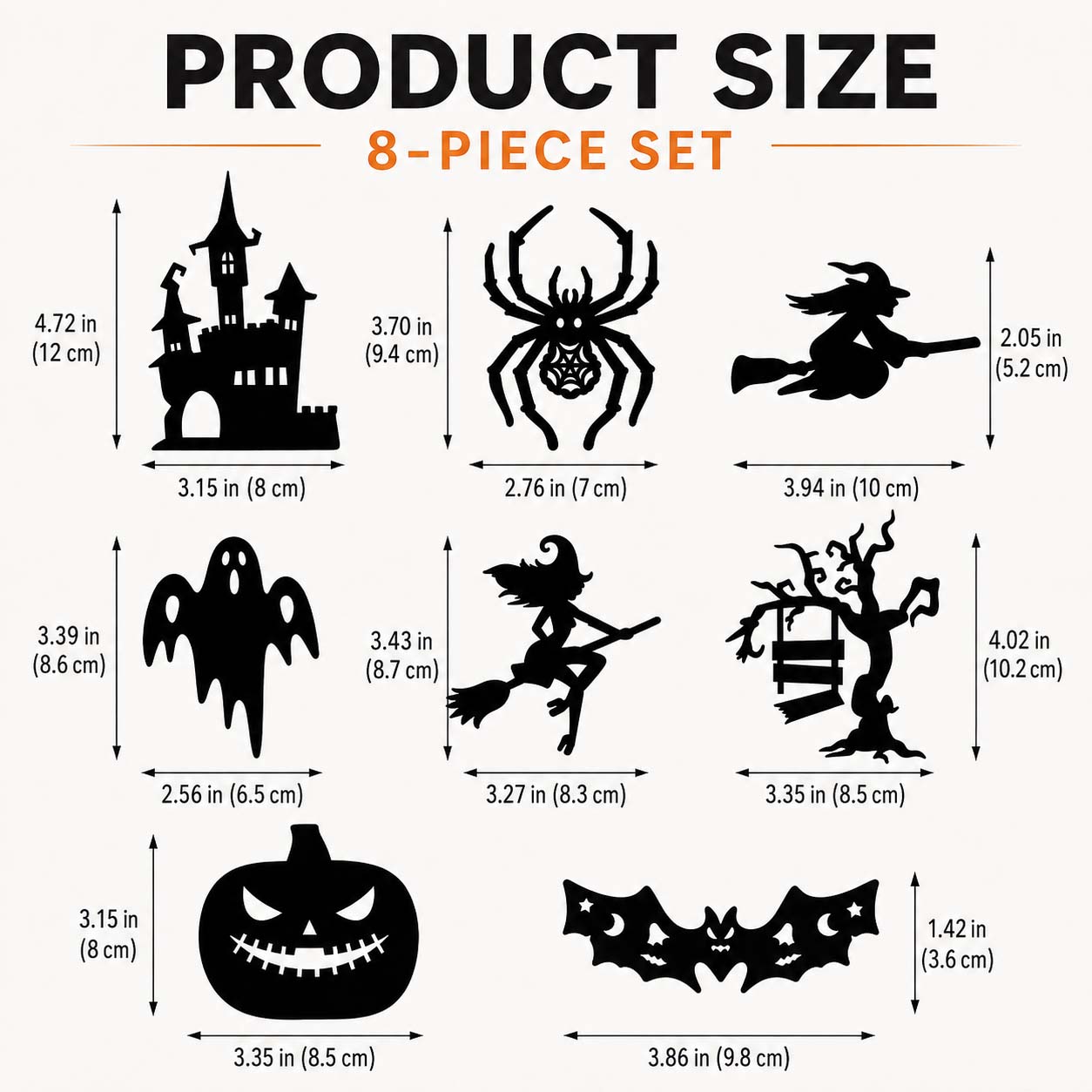 🔥Halloween LED Silhouette Wall Light Stickers, Battery Powered Peel