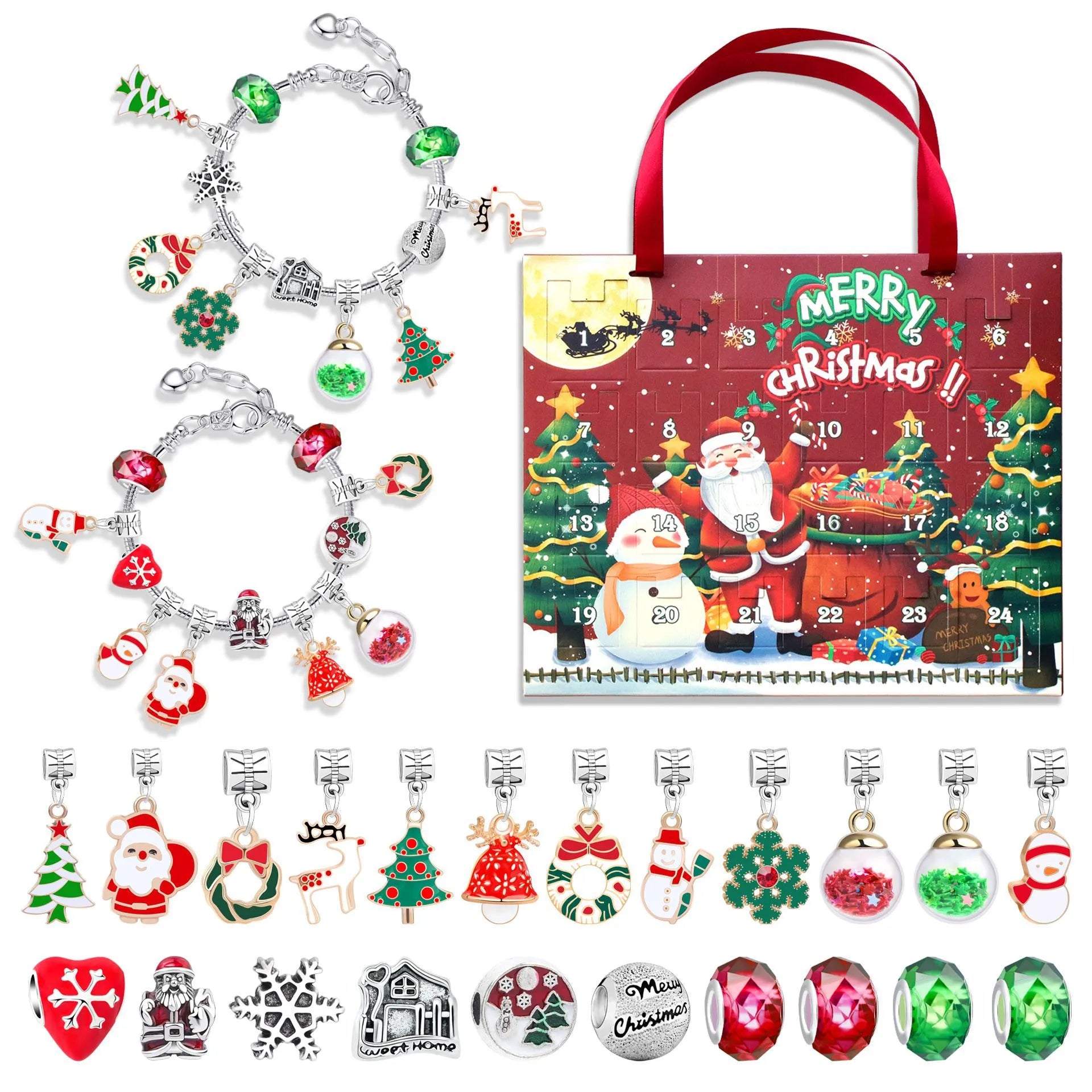 🔥LAST DAY 50% OFF - 🎁DIY CHRISTMAS ADVENT CALENDAR BRACELETS SET🎄