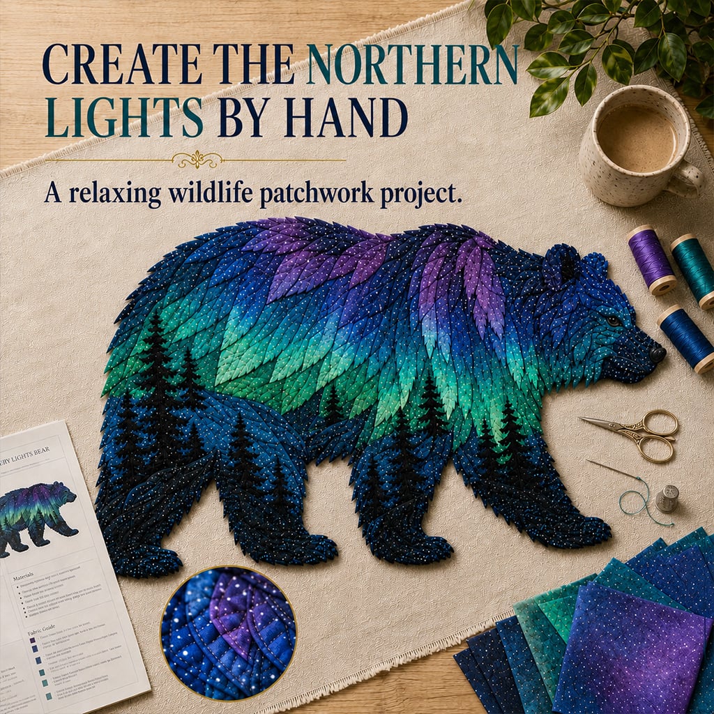 🔥LAST DAY 50% OFF -🎁Northern Lights Wildlife DIY Patchwork Kit🌌